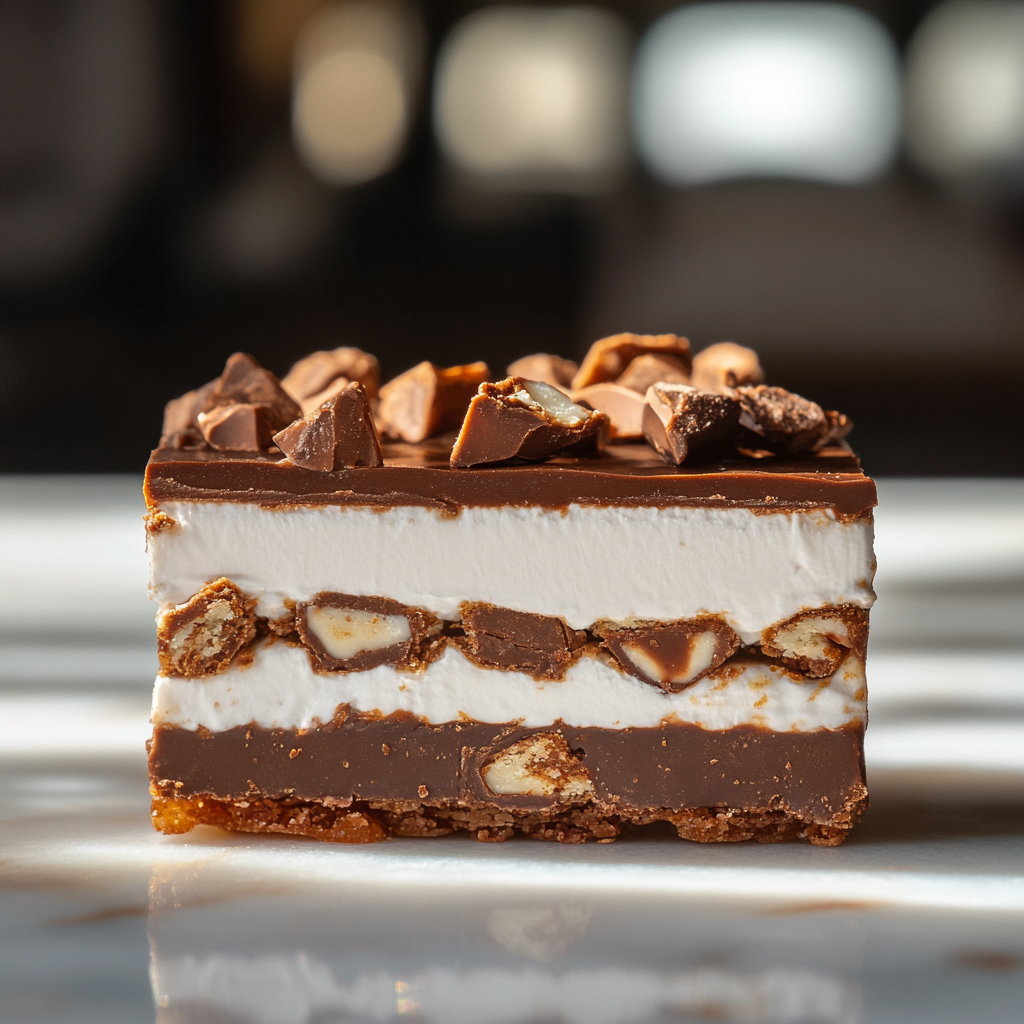 White layer in a Snickers bar